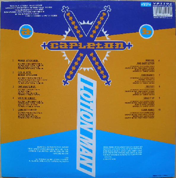 CAPLETON, Lotion Man (VP Records; VPRL 1195, US 1991) LP VG+/VG+ - Image 2