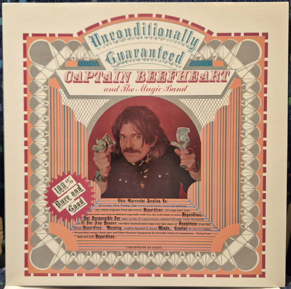 CAPTAIN BEEFHEART AND THE MAGIC BAND, Unconditionally Guaranteed (Virgin Red/Green Labels; OVED 66, UK 1985 Reissue, Stereo On Rear Sleeve, No Kensal House Address On Sleeve. ) LP VG/VG