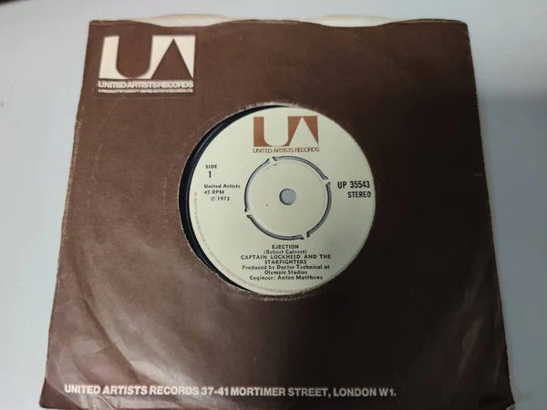 CAPTAIN LOCKHEED AND THE STARFIGHTERS, Ejection / Catch A Falling Starfighter (The Gremlin) (United Artists Records ; UP 35543, UK 1974 Reissue, Company Sleeve), SALE - Up to 50% Off the Ori 7" VG+/EX