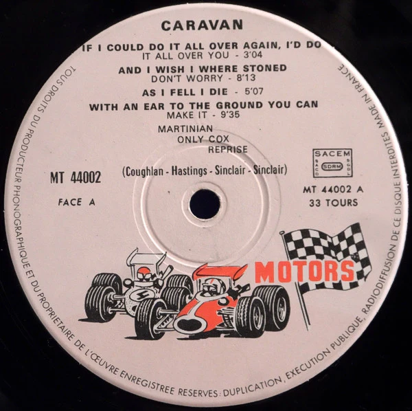 CARAVAN, If I Could Do It All Over Again, I'd Do It All Over You (Les Disques Motors; MT 44002, France 1971 Reissue) LP VG/VG+ - Image 3