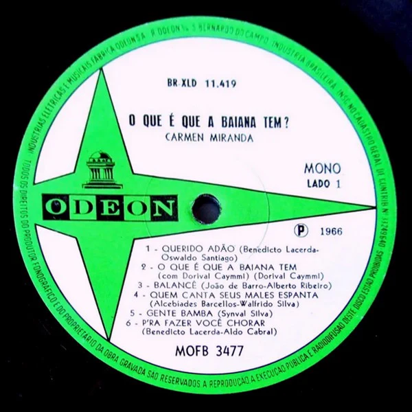 CARMEN MIRANDA, O Que E Que A Baiana Tem? (Odeon; MOFB 3477, Brazil 1966, Sandwich Sleeve) LP VG/G+ - Image 3
