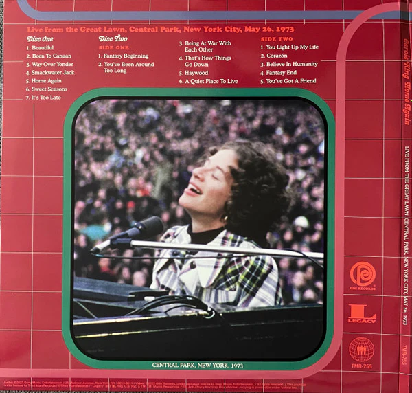 CAROLE KING, Home Again (Third Man Records; TMR-755, US 2022, Gatefold, 2 Inners, Red Brick Coloured Vinyl, Etched, NO 7'' or DVD!) 2xLP EX/EX - Image 2