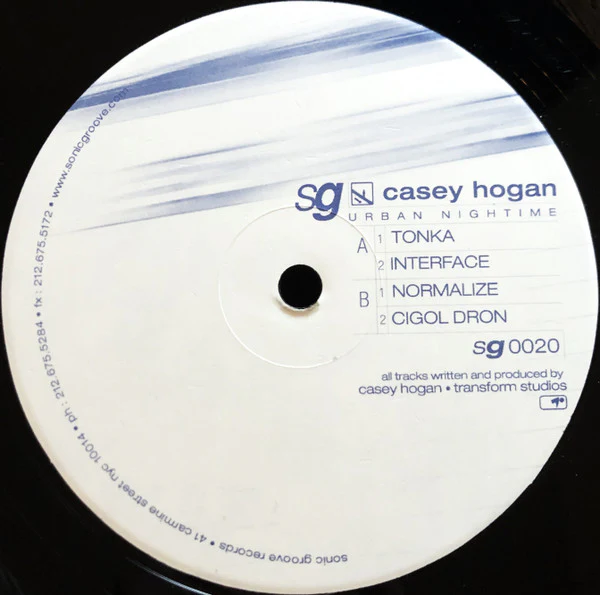 CASEY HOGAN, Urban Nightime (Sonic Groove; sg 0020, US 2000, Company Sleeve) 12" EP /VG - Image 2