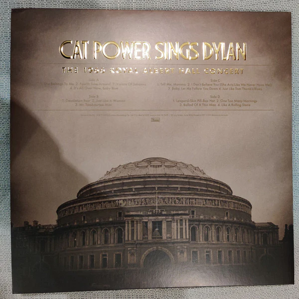 CAT POWER, Sings Dylan (The 1966 Royal Albert Hall Concert) (Domino ; WIGLP524, Worldwide 2023, Debossed Gatefold Sleeve With Gold Ink, Clear Vinyl) 2xLP VG+/EX - Image 2