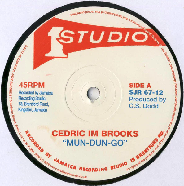 CEDRIC IM BROOKS / SOUND DIMENSION, Mun-Dun-Go / Heavy Rock (Soul Jazz; SJR 67-12, UK 2002, Company Sleeve) 12" G+/G+ - Image 3