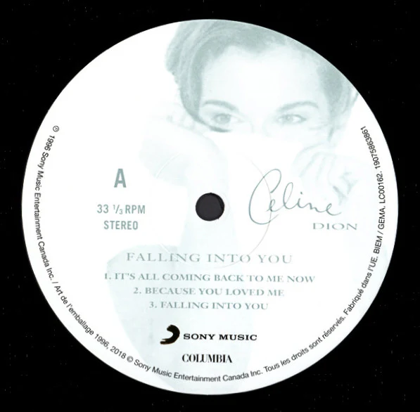 CELINE DION, Falling Into You (Columbia; 19075863861, Europe 2018 Reissue, Insert) 2xLP EX/EX - Image 3