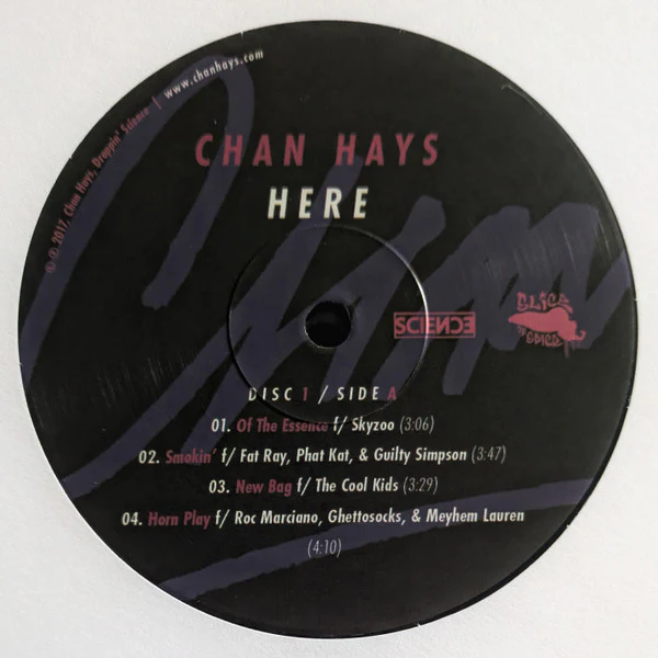 CHANHAYS, Here (Droppin' Science; DSP-029, Canada 2018, Limited Edition) 2xLP VG+/VG+ - Image 3