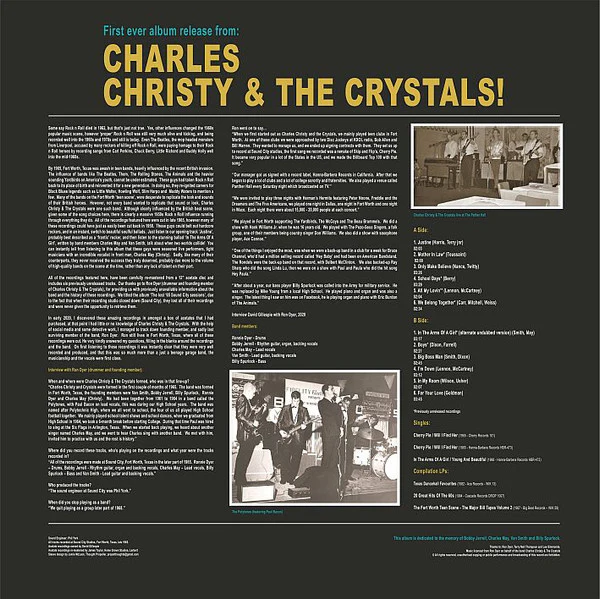 CHARLES CHRISTY & THE CRYSTALS, The Lost '65 Sound City Sessions (Vee-Tone Records; VTRLP2056, UK 2021, Yellow Vinyl), SALE - Up to 50% Off the Original Price  LP VG+/VG+ - Image 2