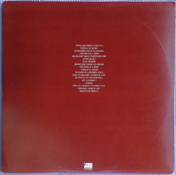 CHARLES MINGUS, Passions Of A Man: An Anthology Of His Atlantic Recordings (Atlantic; SD 3-600, US 1979, Triple Gatefold, Company Inner) 3xLP VG/VG - Image 2