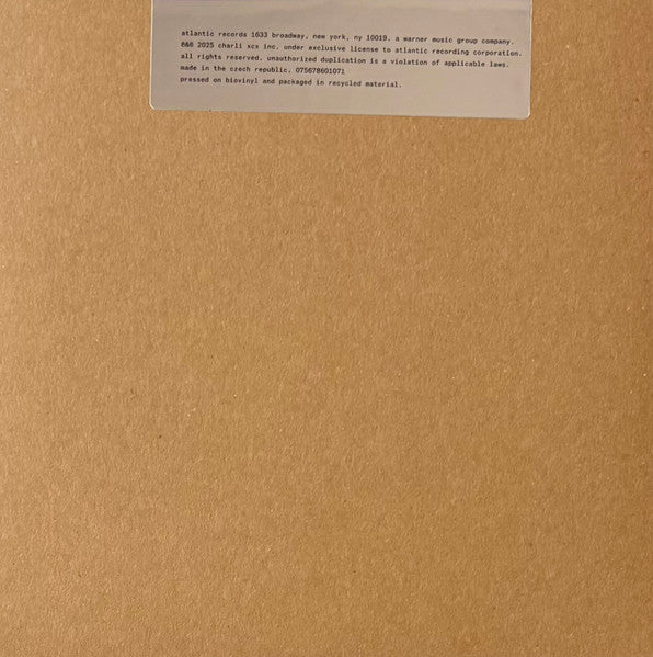 CHARLI XCX FEAT. BILLIE EILISH, Guess (Atlantic; 075678601071, Europe 2025, Silver Stickered Sleeve With Barcoded Clear Poly Outer) 7" EX/M - Image 2