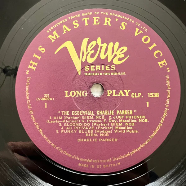 CHARLIE PARKER, The Essential Charlie Parker (HMV - Verve Series; CLP 1538, UK 1961, Flipback Sleeve, Mono) LP VG/VG - Image 3