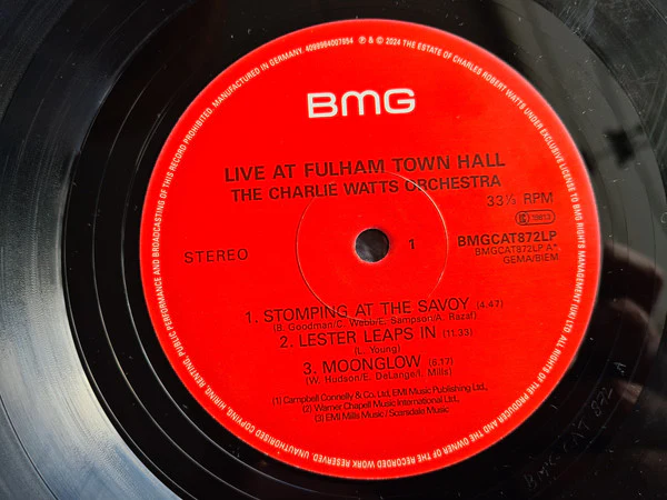 CHARLIE WATTS, Live At Fulham Town Hall (BMG; , Worldwide 2024) LP NEW/NEW - Image 3