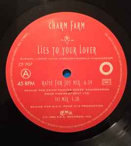CHARM FARM, Lies To Your Lover (P.R.A. Records ; CF 707, France 1993, Picture Sleeve) 12" VG/VG - Image 3