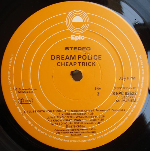 CHEAP TRICK, Dream Police (Epic; 83522, UK 1979, Gatefold, Insert) LP VG/VG - Image 3