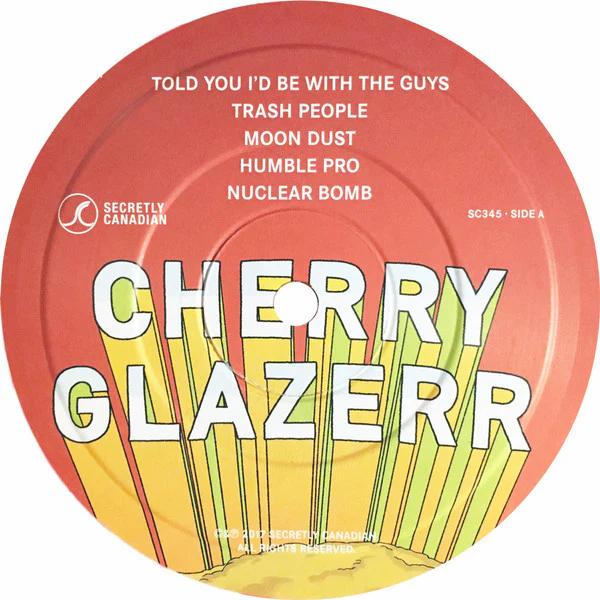 CHERRY GLAZERR, Apocalipstick (Secretly Canadian; SC345, US 2017, Inner, Red And White Splatter Vinyl) LP VG+/VG+ - Image 3