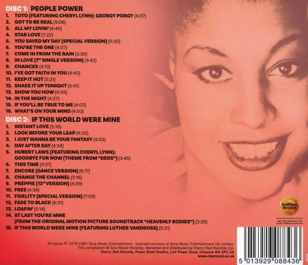 CHERYL LYNN, Got To Be Real (The Columbia Anthology) (SoulMusic Records; SMCR5184D, UK 2019) 2xCD EX/EX - Image 2