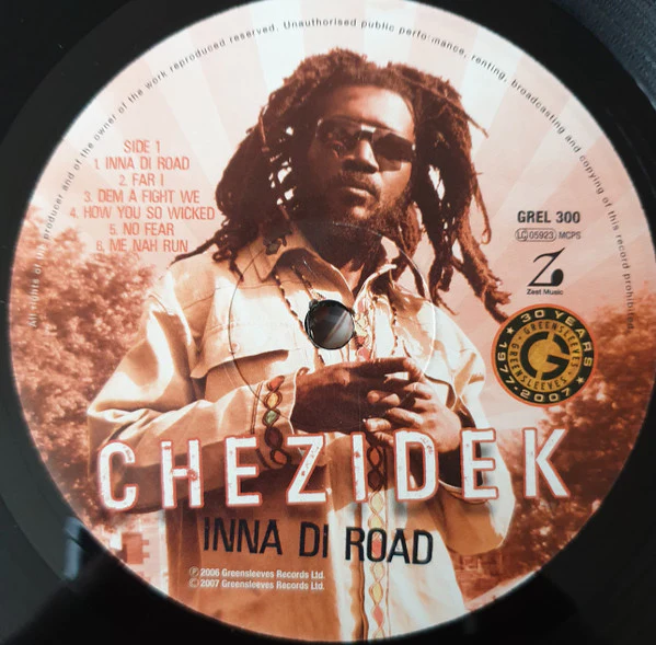 CHEZIDEK, Inna Di Road (Greensleeves Records; GREL 300, UK 2007, Limited Edition) LP VG+/VG+ - Image 3