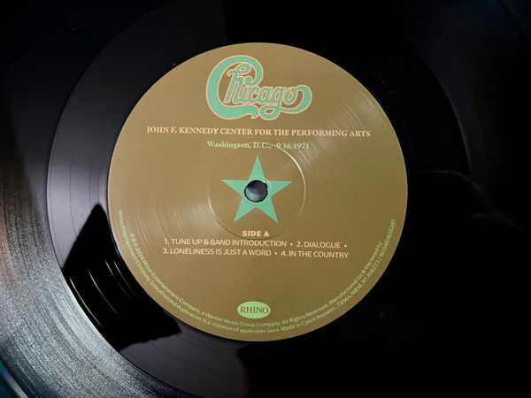 CHICAGO, Chicago At The John F. Kennedy Center For The Performing Arts, Washington D.C. (9/16/1971) (Rhino Records; R1 706223, UK, Europe & US 2024, Quadruple Gatefold), SALE - Up to 50% Off 4xLP EX/EX - Image 3