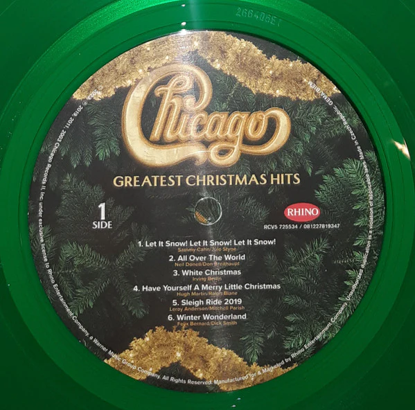 CHICAGO, Greatest Christmas Hits (Rhino Records; RCV5 72553, Worldwide 2023, Green Vinyl) LP EX/EX - Image 3
