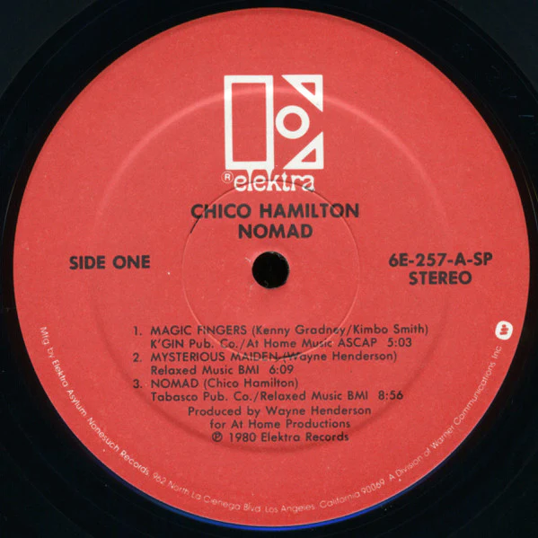 CHICO HAMILTON, Nomad (Elektra; 6E-257, US 1980) LP VG/VG+ - Image 3