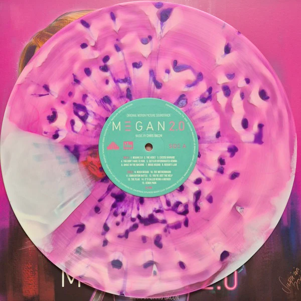 CHRIS BACON, M3gan 2.0 (Original Motion Picture Soundtrack) (Waxwork Records; WW224, US 2025, Gatefold, Booklet, Translucent Pink & White w/ Purple Splatter Vinyl), SALE - Up to 50% Off the LP NEW/NEW - Image 3