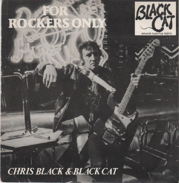 CHRIS BLACK (5) & BLACK CAT, For Rockers Only (Persuasion Records; MONSTER 1, UK 1980s, Picture Sleeve) 7" VG/VG