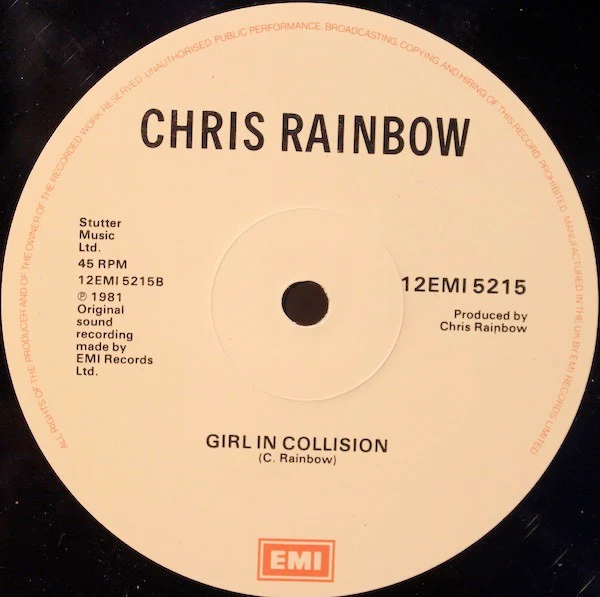 CHRIS RAINBOW, Body Music (EMI; 12EMI5215, UK 1981, Plain Sleeve) 12" /VG - Image 2