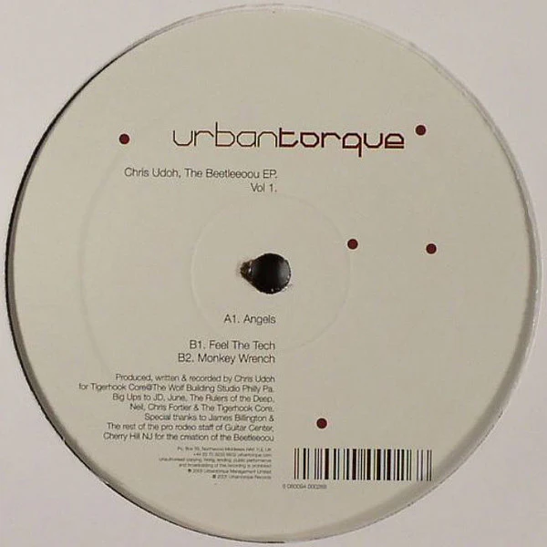 CHRIS UDOH, The Beetleeoou EP. Vol. 1 (Urbantorque; URTR022, UK 2006, Company Sleeve) 12" /VG - Image 2