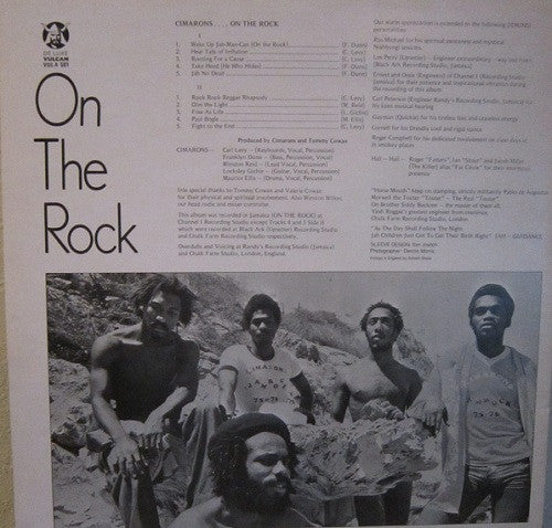 CIMARONS, On The Rock (Vulcan; VULA 501, UK 1976, Inner) LP VG/VG - Image 2