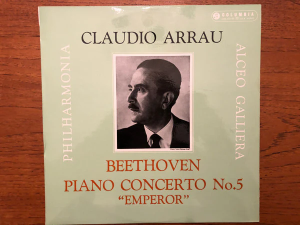 CLAUDIO ARRAU, PHILHARMONIA, ALCEO GALLIERA, Beethoven: Piano Concerto No.5 "Emperor" (Columbia Orange and Black Label; SAXO-2297, Australia 1960s Reissue, Laminated Front Sleeve) LP VG+/VG+