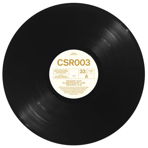 CLOSET DISCO QUEEN, Sexy Audio Deviance For Punk Bums (CRAZYSANE RECORDS; CSR003, Switzerland 2017, Single Sided, Etched, Numbered), SALE - Up to 50% Off the Original Price  12" VG+/VG+ - Image 3