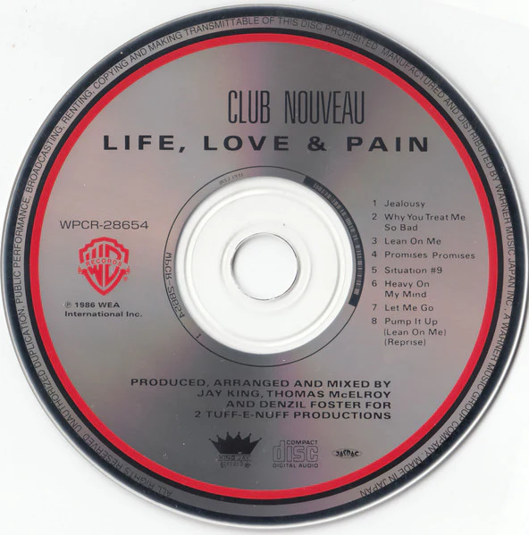 CLUB NOUVEAU, Life, Love & Pain (Warner Bros. Records; WPCR-28654, Japan 2015 Reissue, With Obi) CD EX/EX - Image 3