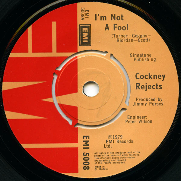 COCKNEY REJECTS, I'm Not A Fool / East End (EMI; 5008, UK 1979, Picture Sleeve) 7" VG/EX - Image 3