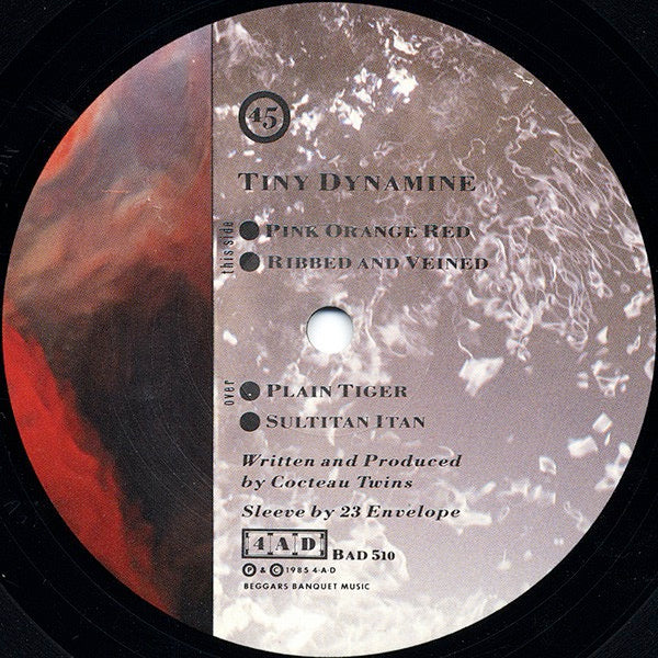 COCTEAU TWINS, Tiny Dynamine (4AD; BAD 510, UK 1985, Picture Sleeve) 12" EP VG/VG+ - Image 3