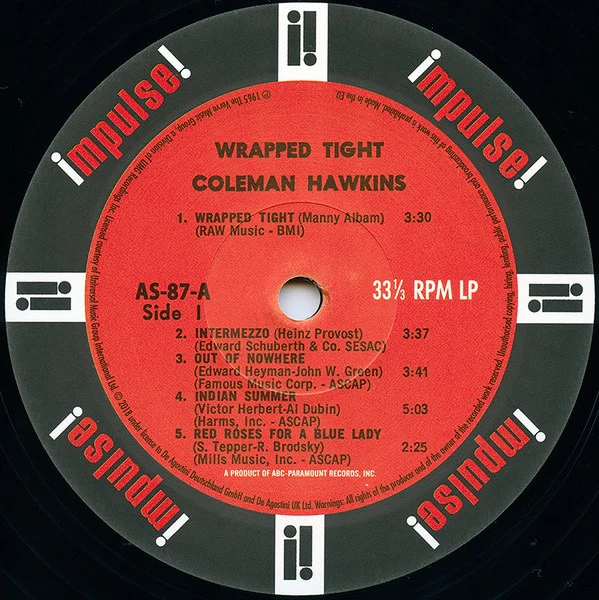 COLEMAN HAWKINS, Wrapped Tight (Impulse!; AS-87, Russia 2022 Reissue, Gatefold), SALE - Up to 50% Off the Original Price LP VG/G+ - Image 3