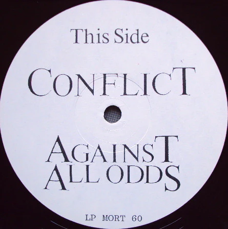 CONFLICT, Against All Odds (Mortarhate Records; LP MORT 60, UK & Europe 1989, Gatefold, Inner) LP VG/VG - Image 3