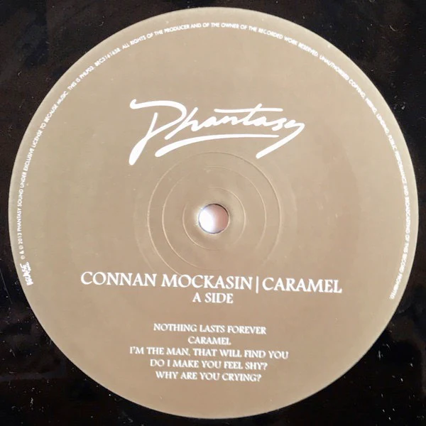 CONNAN MOCKASIN, Caramel (Phantasy; PHLP03, UK 2013, Insert, Clear w/ White/Gold Splatter Vinyl) LP VG+/VG+ - Image 3