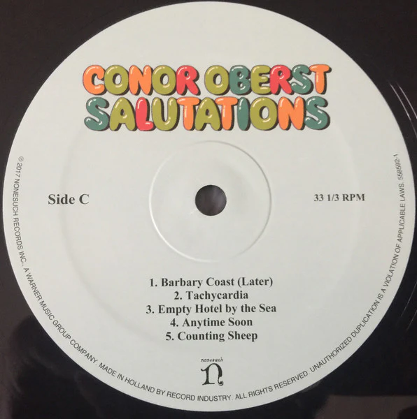 CONOR OBERST, Salutations (Nonesuch; 558592-1, US 2017, Pasteback Gatefold, Booklet, Bright Eyes) 2xLP VG+/VG+ - Image 3