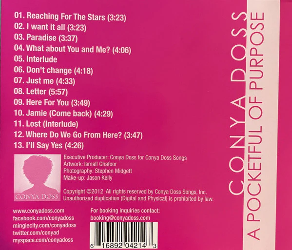 CONYA DOSS, A Pocketful Of Purpose (Conya Doss Songs; 421, US 2012) CD VG+/VG+ - Image 2