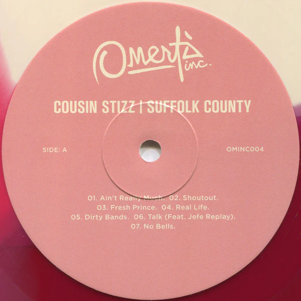 COUSIN STIZZ, Suffolk County (Omerta Inc; OMINC004, UK 2017 Reissue, Numbered, Repress, 180g White, Pink & Purple Vinyl) LP VG+/VG+ - Image 3