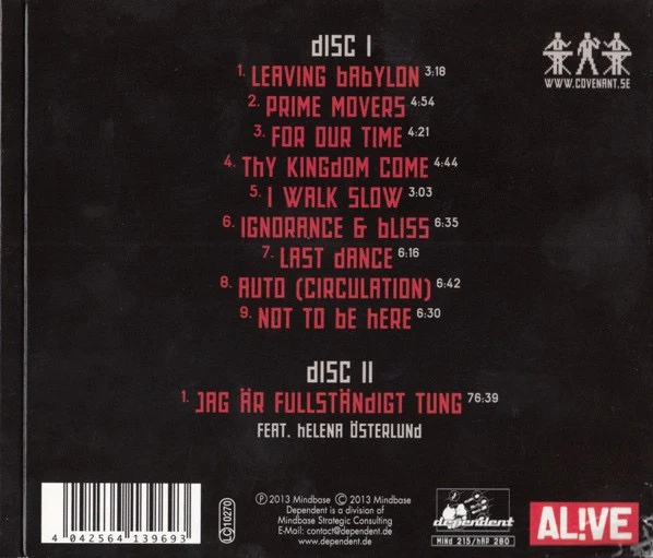 COVENANT, Leaving Babylon (Dependent; MINd 215, Germany 2013, Double Digipak, Booklet) 2xCD G+/VG+ - Image 2