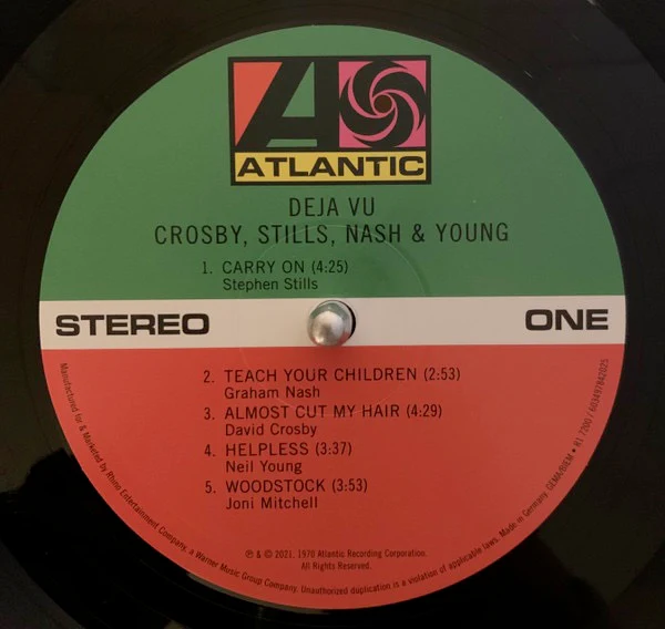 CROSBY, STILLS, NASH & YOUNG, Deja Vu (Atlantic; R1 7200, US 2023 Reissue) LP NEW/NEW - Image 3