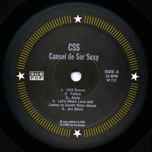 CSS, Cansei De Ser Sexy (Sub Pop; SP717, US 2006, Insert) LP VG/VG - Image 3