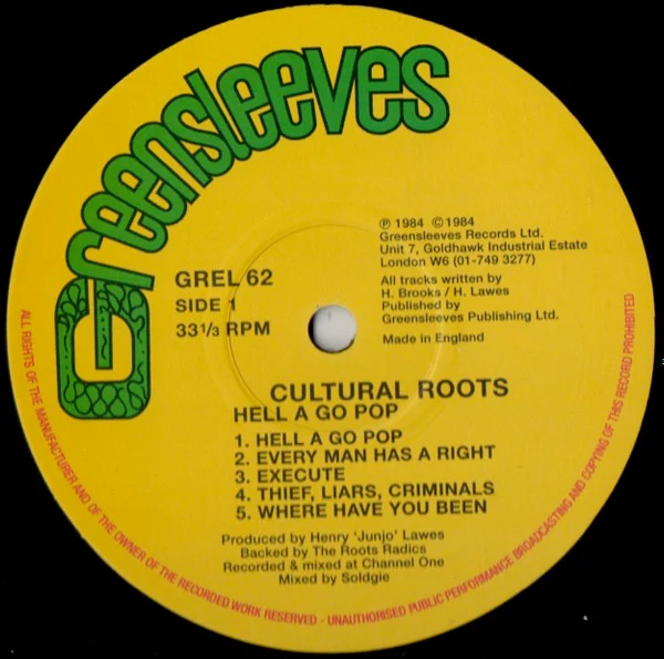 CULTURAL ROOTS, Hell A Go Pop (Greensleeves Records; GREL 62, UK 2014 Reissue), SALE - Up to 50% Off the Original Price LP NEW/NEW - Image 3