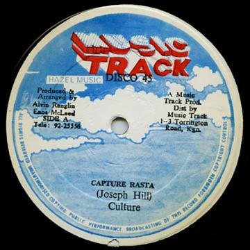 CULTURE, Capture Rasta / Mr. Music (Music Track; , Jamaica 1985) 10" /VG