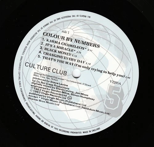 CULTURE CLUB, Colour By Numbers (Virgin; V 2285, UK 1983, Insert) LP VG/EX - Image 3
