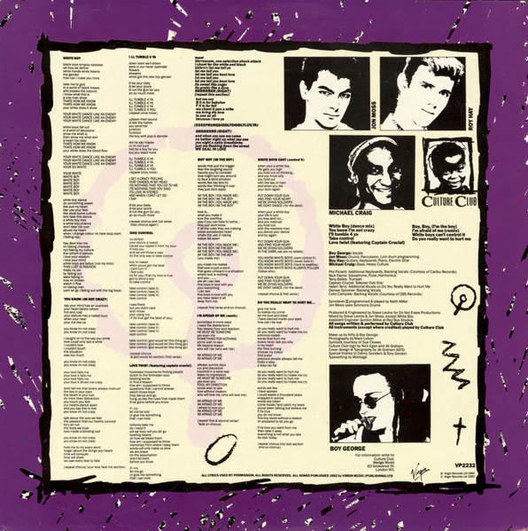 CULTURE CLUB, Kissing To Be Clever (Virgin; VP2232, UK 1982, Die Cut Picture Sleeve, Insert, Picture Disc) LP VG/VG+ - Image 2