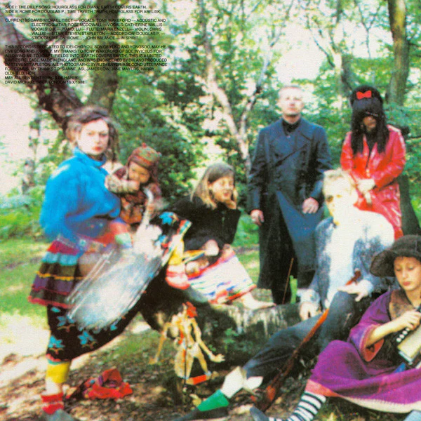 CURRENT 93, Earth Covers Earth (Free Porcupine Society; FPS11, US 2005 Reissue, Silk Screened Fold Out Cover, Stickered outer Plastic Sleeve) LP VG+/VG+ - Image 2