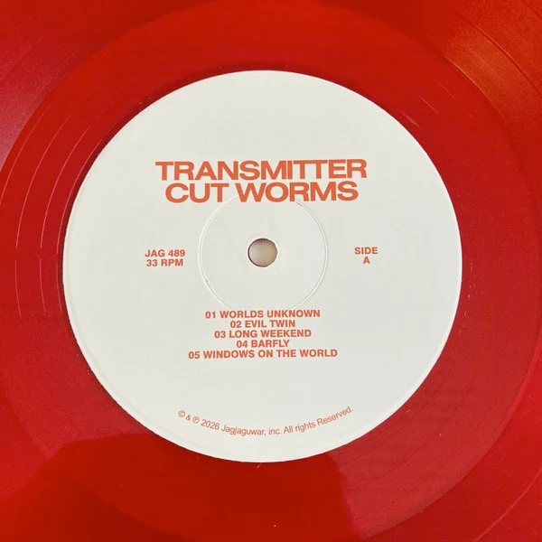 CUT WORMS, Transmitter (Jagjaguwar; JAG489LP-C1, Europe 2026, Indie Exclusive Clear Red Vinyl) LP NEW/NEW - Image 3