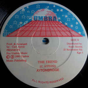 DADDY TAR / AYTONBRIDGE, Zigzawya / Full Up The Style (Umbra; UM-DIS 001, Jamaica 1990) 12" /G+